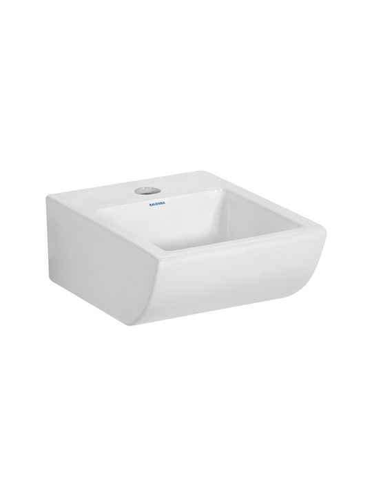 Ravenna Bruna Wall-mounted Sink Porcelain 31.2x25.6x12cm White