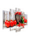 Polihome Red Vegetables De cinci ori Tablou Lemn 200x100cm