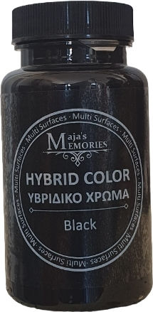 Maja's Memories Maja's Memories Μεταλλικό Liquid Craft Paint Black for Wood, Fabric, Porcelain, Glass and Leather 120ml