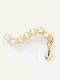 P D Paola Single Earring made of Silver Gold Plated with Stones