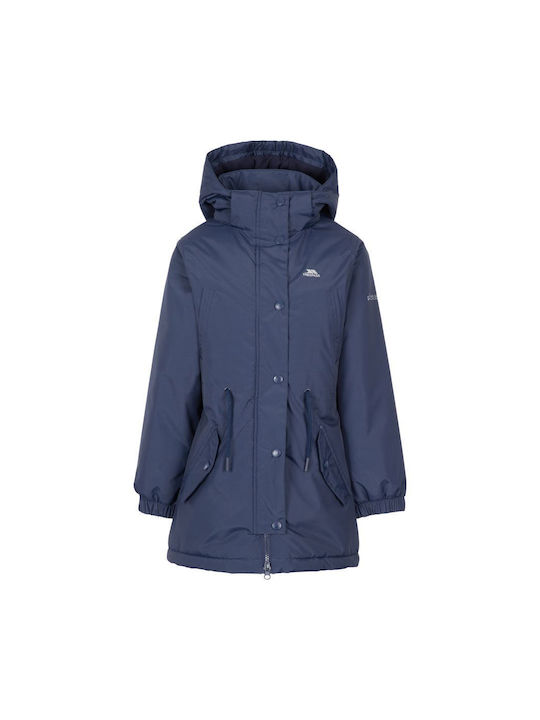 Trespass Girls Casual Jacket Navy Blue with Ηood