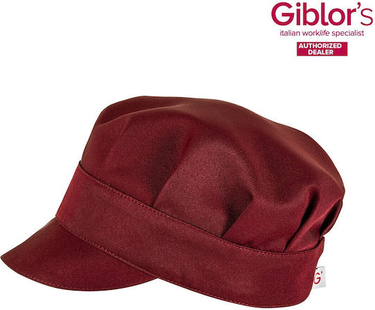 Giblor's Pălărie de bucătar Burgundy Jerry