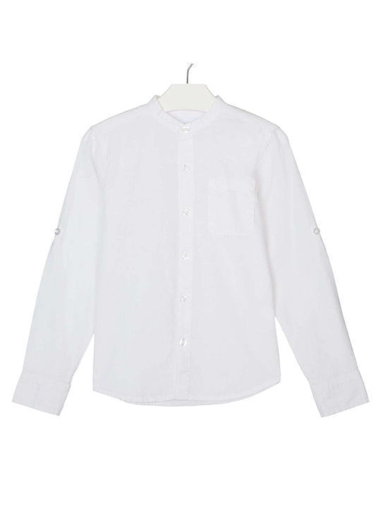 Kids Shirt Long-sleeved Linen White