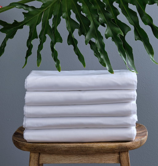 Cokitex Hotel Sheet White Super King 225x280cm Cotton