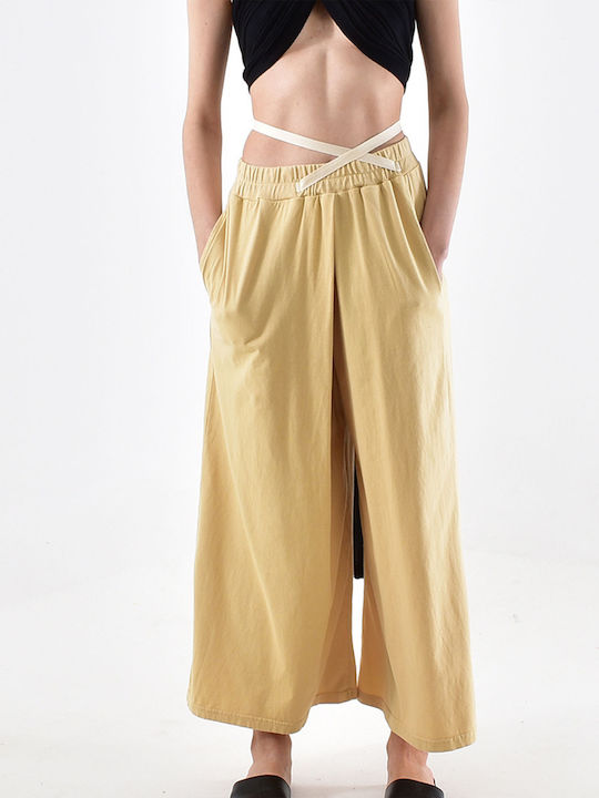 NOAH BELL BOTTOM CULOTTE - COSY PANT YELLOW