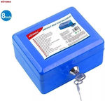 Cash Box with Lock Blue 81006MCB00BL