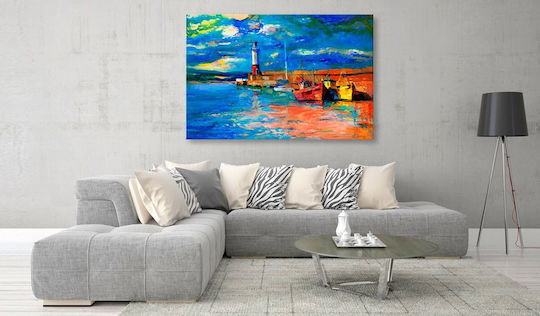 Polihome Seaside Landscape The Lighthouse Fabric Painting 120x80cm