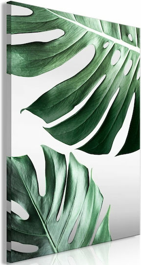 Polihome Monstera Blätter Gemälde auf Segeltuch 40x60cm