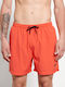 BodyTalk 1231-951744 Men's Swimwear Bermuda Orange with Patterns 1231-951744-00913
