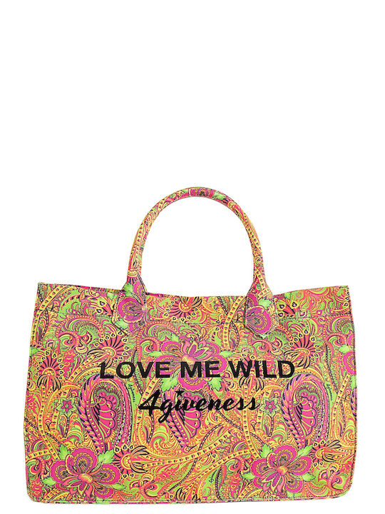 4giveness Saint Tropez Beach Tote Bag - Multi Colors Τσάντες (Γυναικείο Synthetic Polyester Multi Colors - FGAW2267)