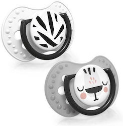 Lovi Baby Πιπίλες Σιλικόνης για 18+ μηνών Salt & Pepper Γκρι - Λευκό 2τμχ