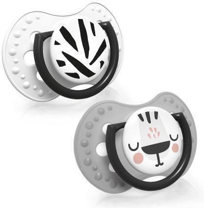 Lovi Baby Πιπίλες Σιλικόνης για 18+ μηνών Salt & Pepper Γκρι - Λευκό 2τμχ