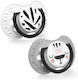 Lovi Baby Πιπίλες Σιλικόνης Salt & Pepper - Γκρι - Λευκό για 3-6 μηνών 2τμχ