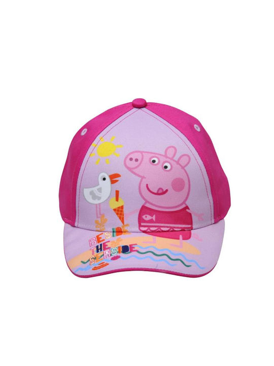 Stamion Kinderhut Jockey Stoff Peppa Fuchsie