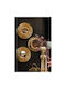 Liberta Girasol Wall Mirror with Gold Plastic Frame Diameter 51cm 1pcs
