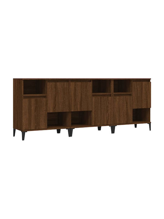 Sideboard Wooden Brown Oak 120x35x70cm