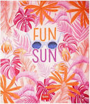 Legami Milano Tropical Beach Towel Pink 200x175cm.