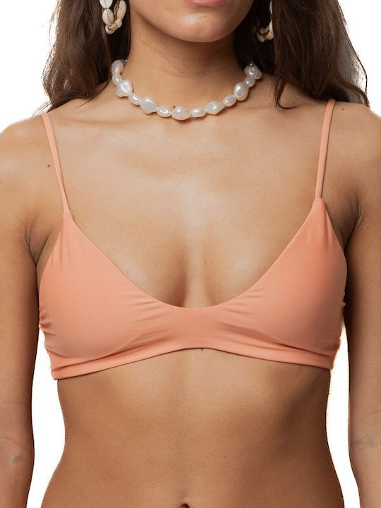 Volcom Triangle Bikini Top with Adjustable Straps Orange