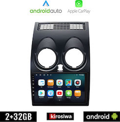 Kirosiwa Car-Audiosystem für Nissan Qashqai 2006-2013 (Bluetooth/USB/AUX/WiFi/GPS/Apple-Carplay/Android-Auto) mit Touchscreen 9"
