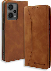 Bodycell Leather Book Δερματίνης Καφέ (Redmi Note 12 Pro 5G)