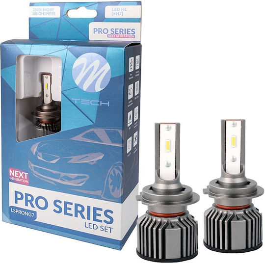 M-Tech Λάμπες Αυτοκινήτου H7 Canbus LED Κίτρινο 12V 40W 2τμχ