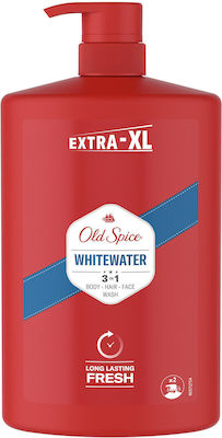 Old Spice Whitewater Schaumbad in Gel für Männer für Haar und E-Commerce-Website (1x1000ml) 1000ml