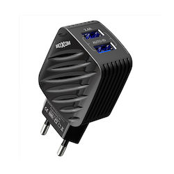 Moxom Зарядно без кабел с 2 USB-A порта Черен (...