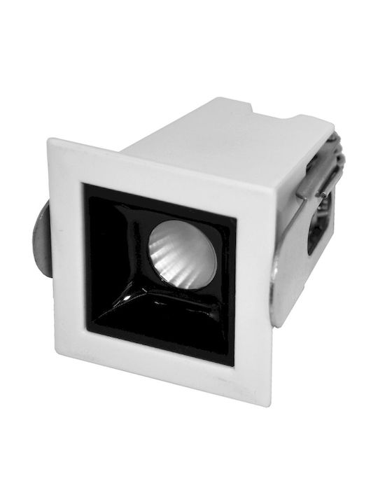 Geyer Metallic Recessed Spot with Integrated LED and Warm White Light White 1pcs