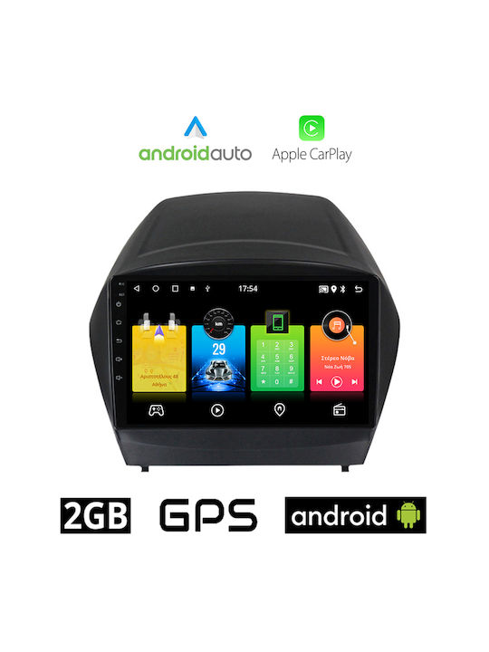 Auto-Audiosystem für Hyundai iX35 2010-2015 (Bluetooth/USB/AUX/WiFi/GPS/Apple-Carplay/Android-Auto) mit Touchscreen 9"