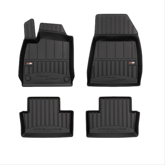 Frogum Set of Front and Rear Mats 4pcs Tray Type for Renault Clio 2019 Black