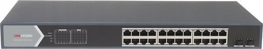 Hikvision DS-3E1526P-SI Managed L2 Switch with 24 Gigabit (1Gbps) Ethernet Ports and 2 SFP Ports