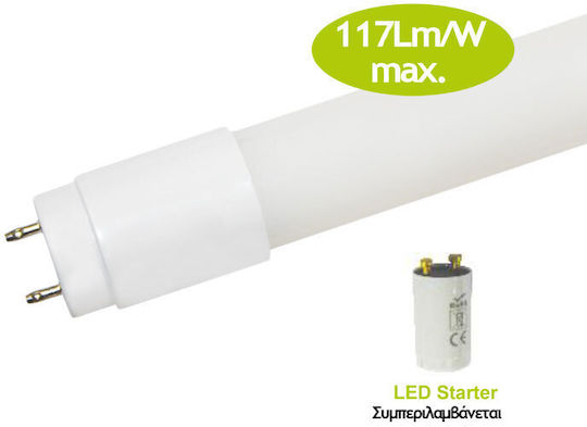 Diolamp LED-Lampe 18W Röhrenform 120εκ. für Fassung G13 und Form T8 Naturweiß 2070lm