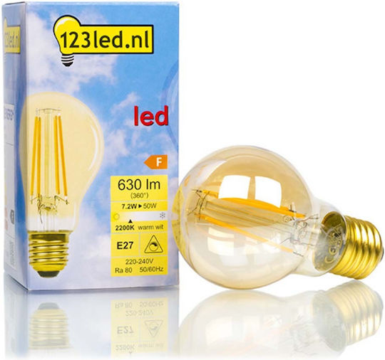 123led LED Bulb 7.2W for Socket E27 Warm White 630lm Dimmable