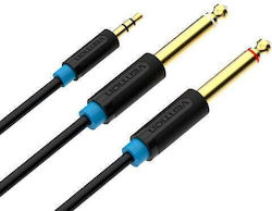 Vention BACBJ 2x 6,3 mm de sex masculin - 3,5 mm male 5m