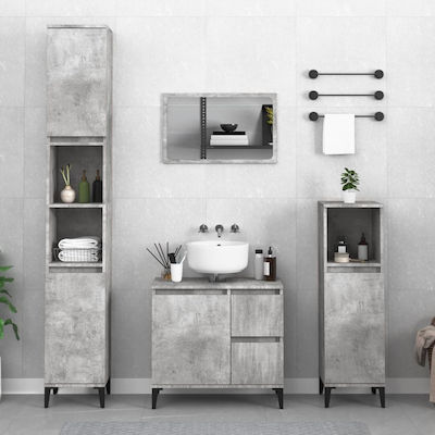 vidaXL Badezimmerschrank B30xT30xH100cm Gray