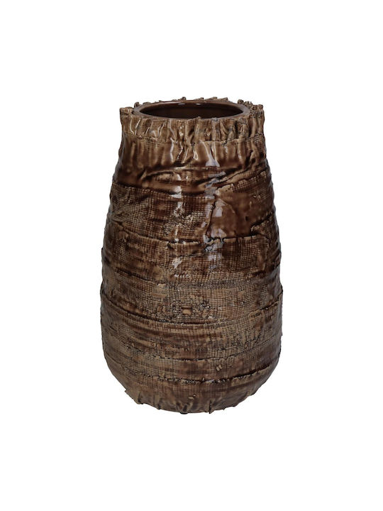 ArteLibre Vază Decorativă Ceramică Maro 19x19x29.5cm 1buc