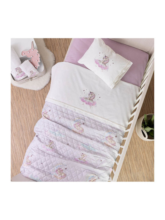 Borea Cloud Baby Quilt aus Polyester Flieder 110x140cm