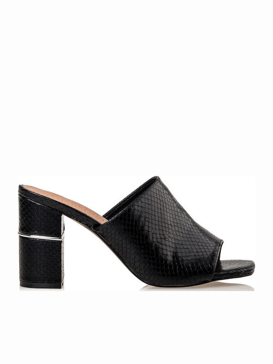 Envie Shoes Marad Mules με Χοντρό Ψηλό Τακούνι ...