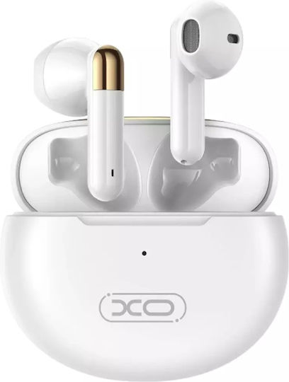 XO X13 Earbud Bluetooth Handsfree Ακουστικά με Θήκη Φόρτισης Λευκά