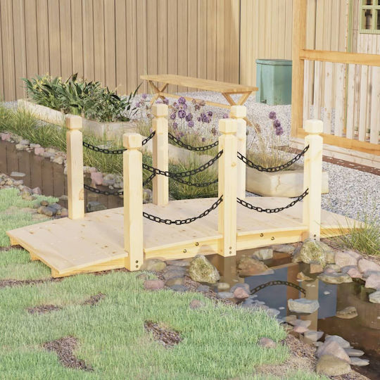 vidaXL Decorative Bridge Garden Wooden 150x67x56 cm. 363357