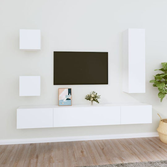 Wohnzimmer TV-Einheit Weiß L200xB30xH30cm