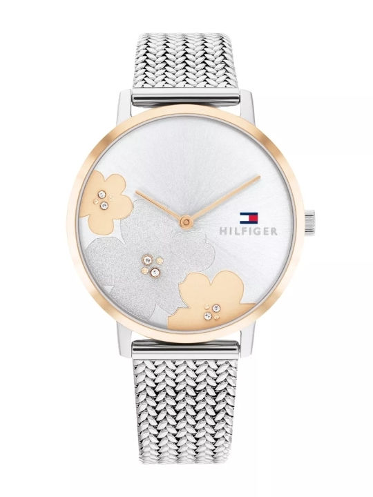 Tommy Hilfiger Damen Uhr mit Silber Metallarmband