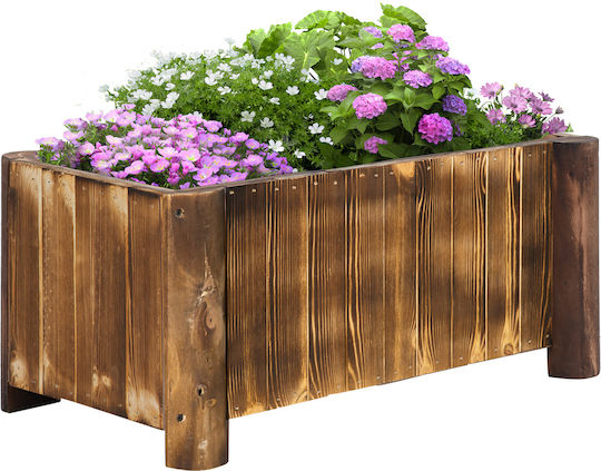 Outsunny Γλάστρα Ξύλινη Καφέ 70x35x30εκ.