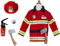 Firefighter Costume Karnevalszubehör Rot mit Thema Verschiedene Berufe