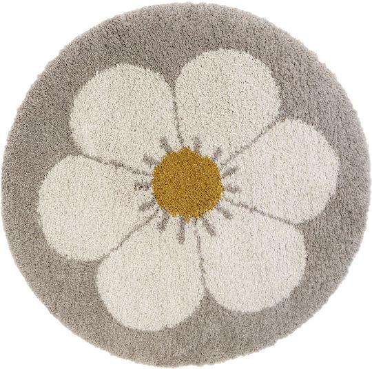 Nattiot Kids Synthetic Rug Bohemian Daisy Round 120cm