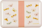 A Little Lovely Company Butterfly Πλαστικό Παιδικό Δοχείο Φαγητού 0.85lt Ροζ Μ18 x Π12 x Υ6εκ.