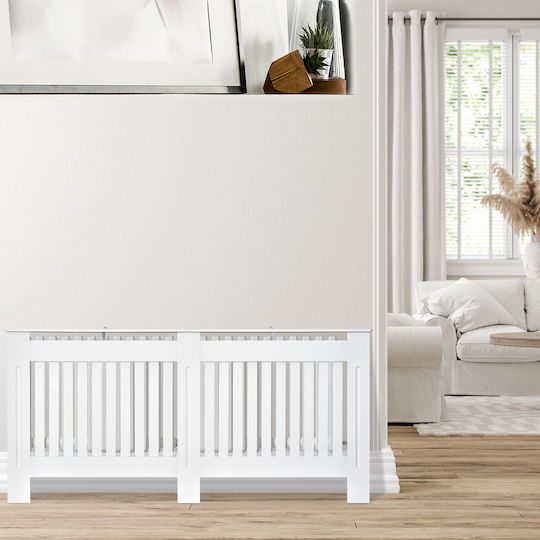 HomCom Husa Pentru Radiator Din MDF Alb 172x19x81cm