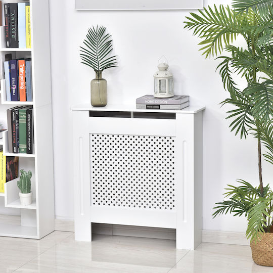 HomCom Κάλυμμα Καλοριφέρ από MDF Λευκό 78x19x82εκ.