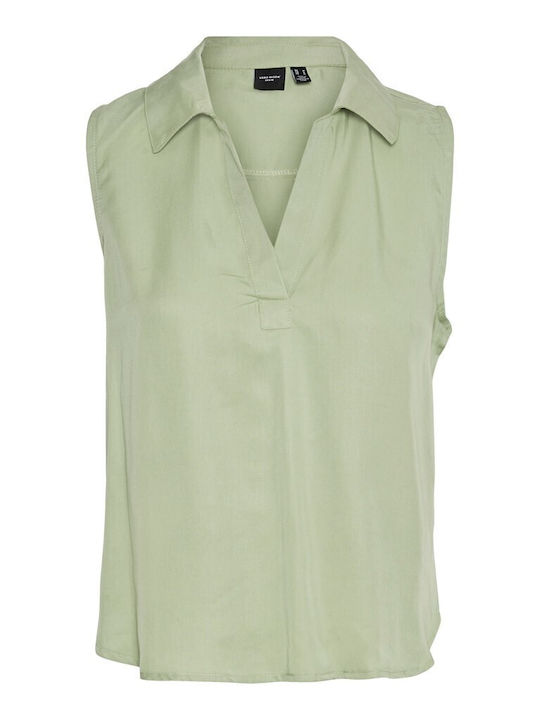 Vero Moda Women's Summer Blouse Sleeveless Mint