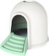 M-Pets Igloo Toaletă Pisică Închisă Verde L45.7...